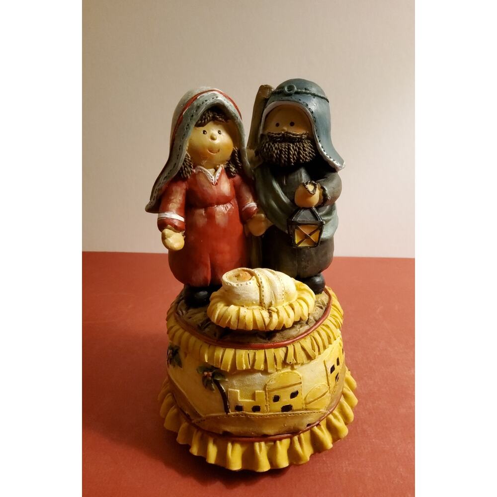 Nativity Music Box - 7.5" Tall